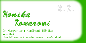 monika komaromi business card