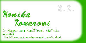 monika komaromi business card